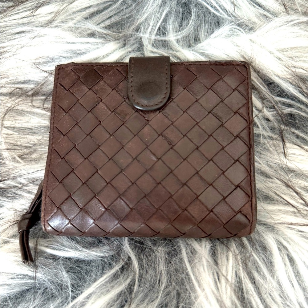Bottega Veneta vintage brown leather wallet